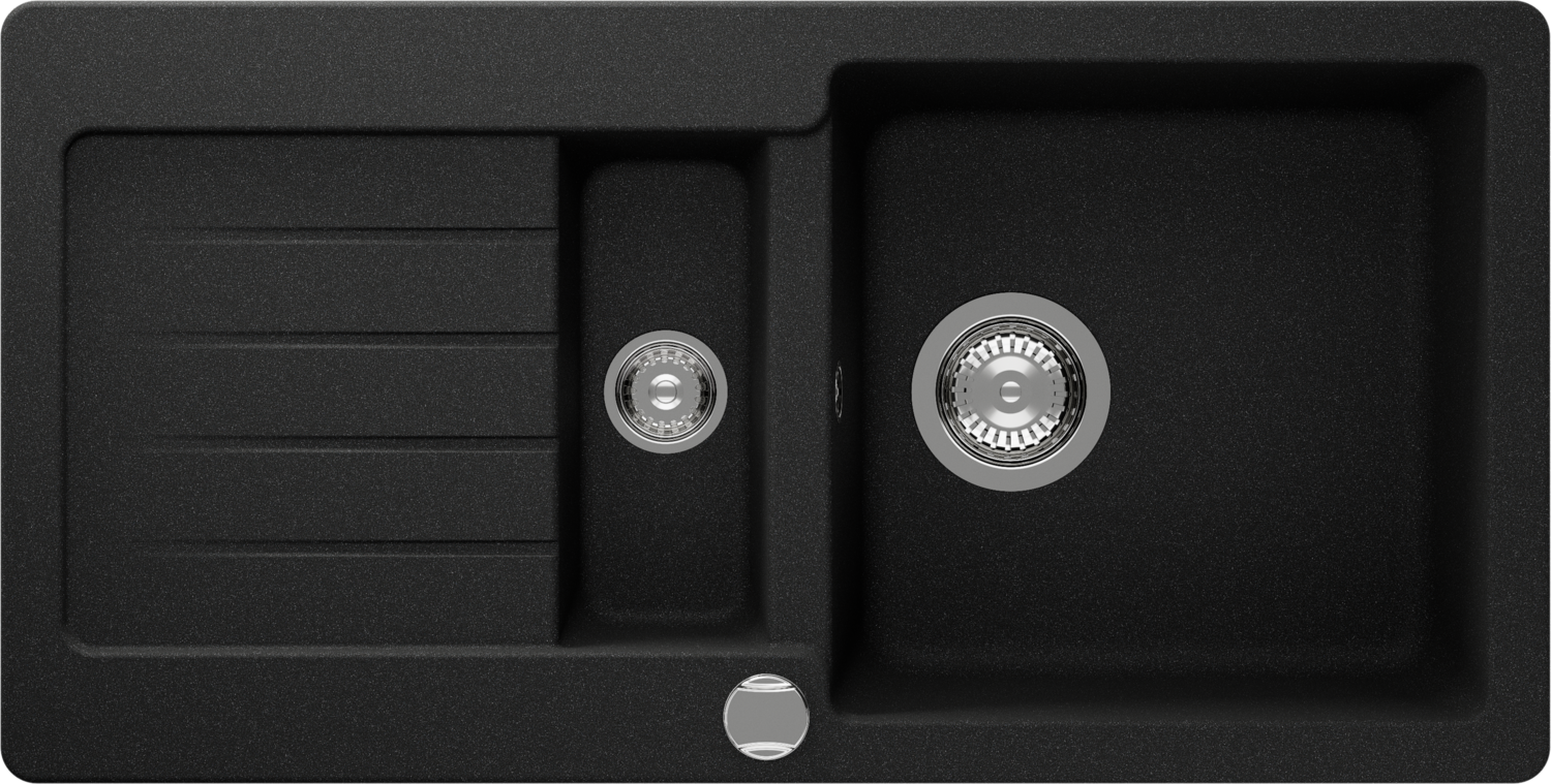 Kitchen Sink Typos D-150S Black (Onyx) CRISTALITE®