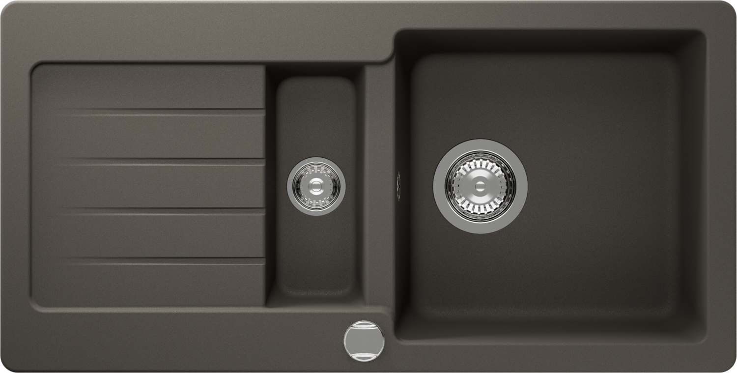 Dřezy Typos D-150S šedý tón (Asphalt) CRISTALITE®