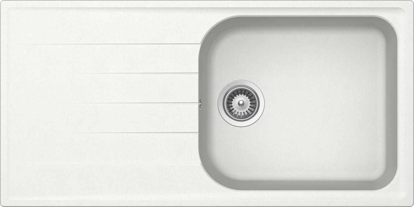 Kitchen Sink Viola D-100L White (Alpina) CRISTALITE®