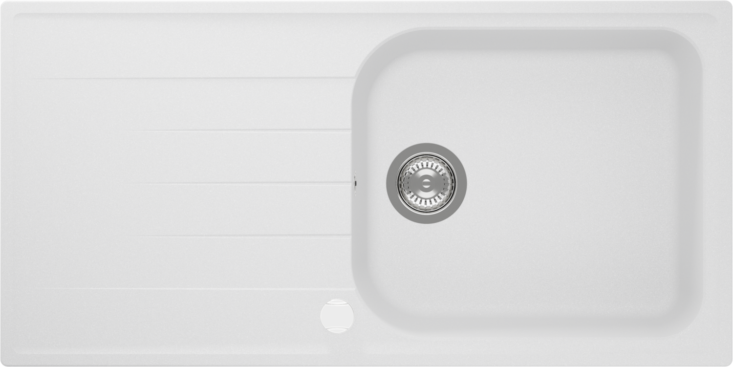 Kitchen Sink Viola D-100L White (Alpina) CRISTALITE®