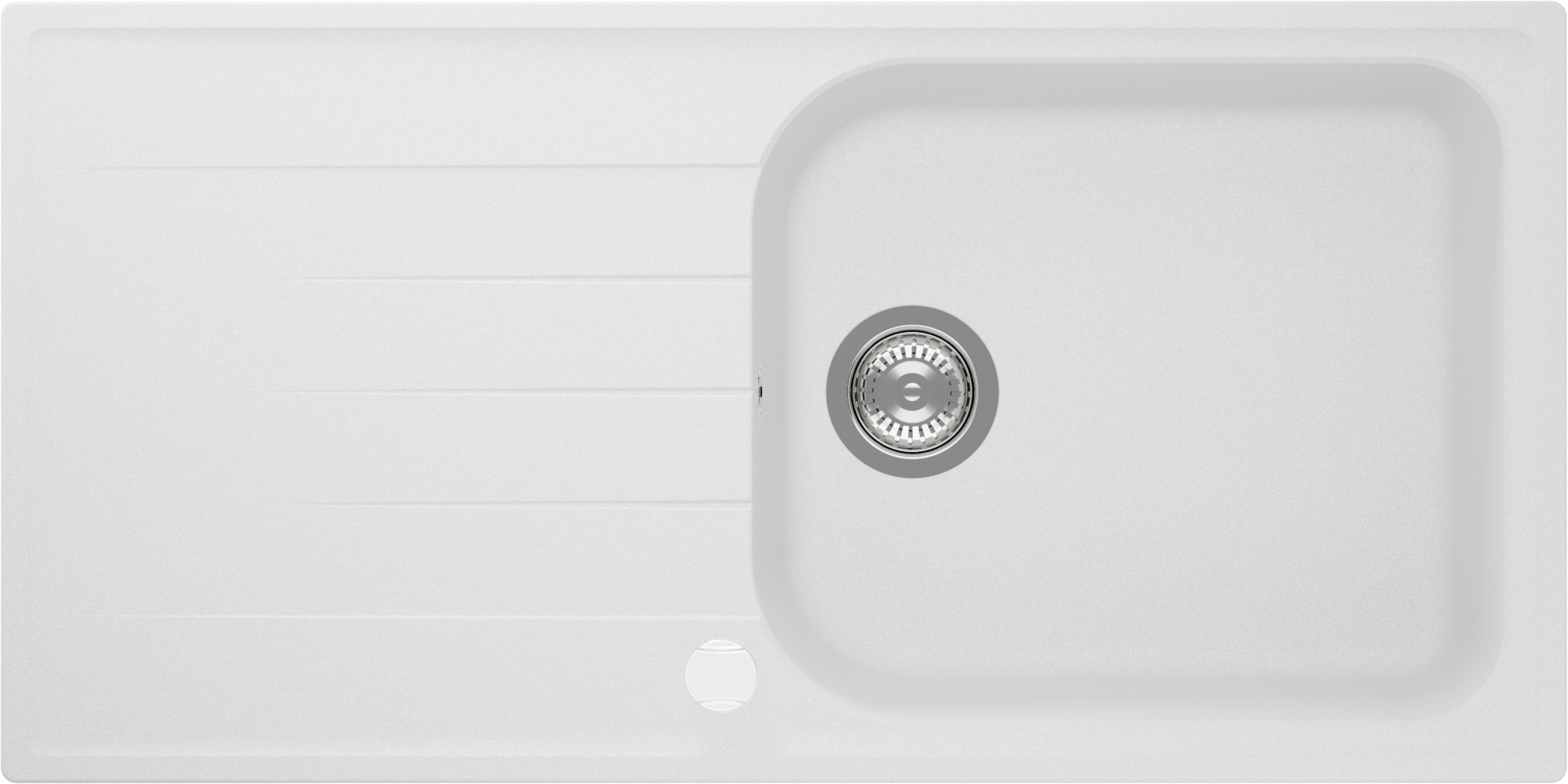 Kitchen Sink Viola D-100L White (Alpina) CRISTALITE®