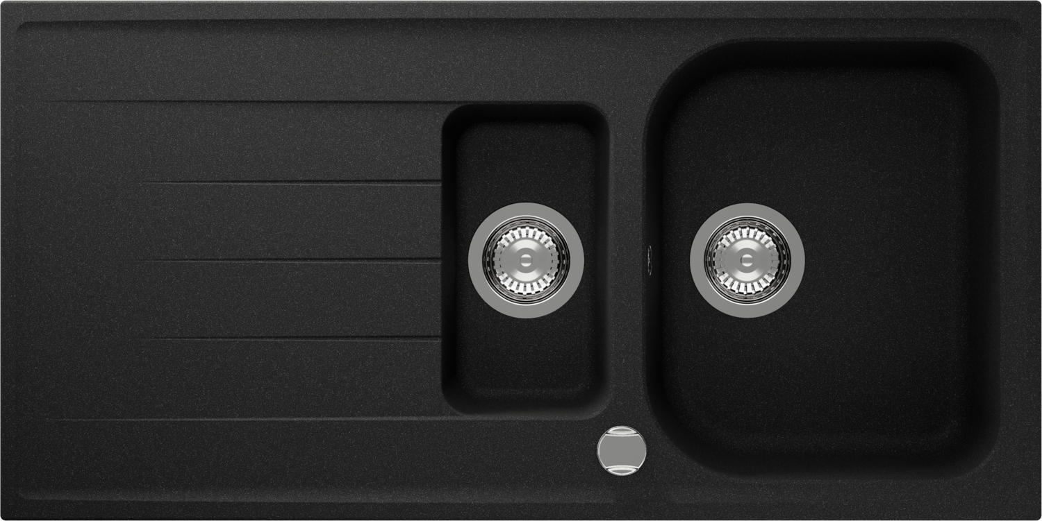 Kitchen Sink Viola D-150 Black (Onyx) CRISTALITE®