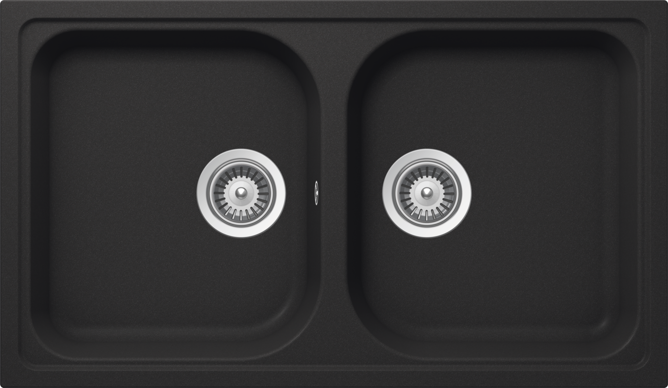 Kitchen Sink Viola N-200 Black (Onyx) CRISTALITE®