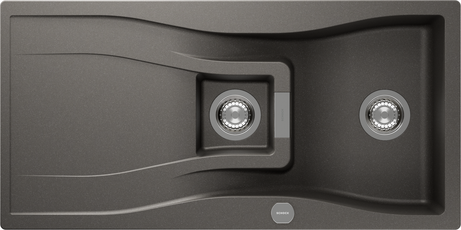 Kitchen Sink Waterfall D-150 Grey (Silverstone) CRISTADUR®