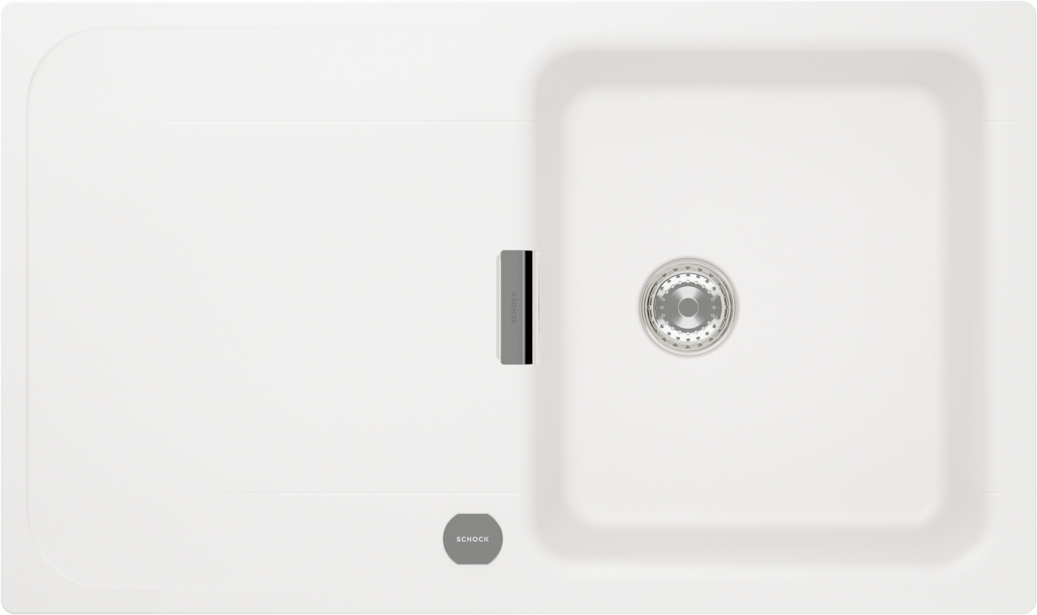 Kitchen Sink Wembley D-100 White (Polaris) CRISTADUR®